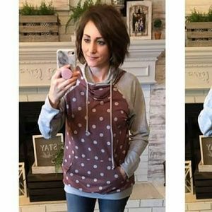 Boutique polka dot sweatshirt